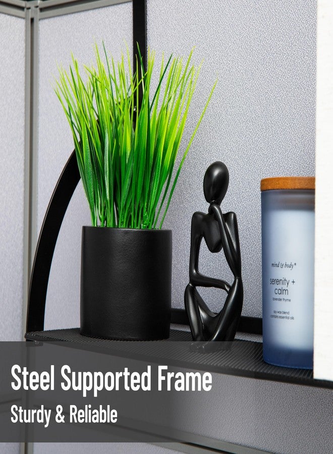 Mind Reader Hanging Cubicle Shelf Organizer, Cubicle Shelf for Office Supplies, Plants, and Decor, Easy to Install, Metal, Black - Image 5