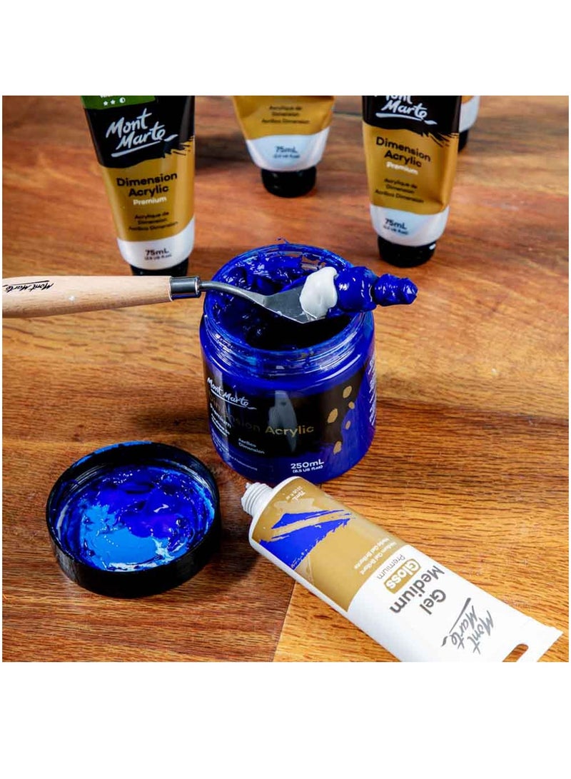 Mont Marte Premium Gel Medium Gloss 75ml Content For Increased Transparency And Gloss Finish - Image 4