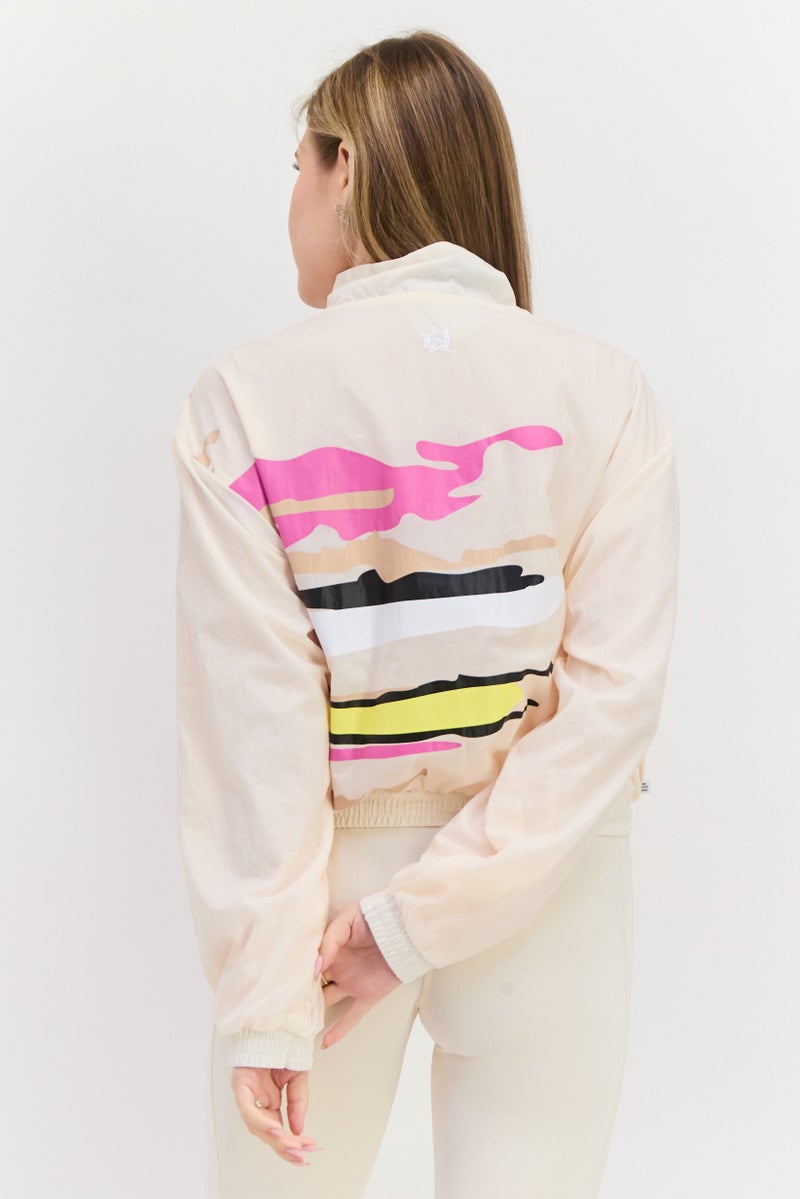 adidas Originals Women Sportswear Fit Training Jacket, Beige  - Image 3