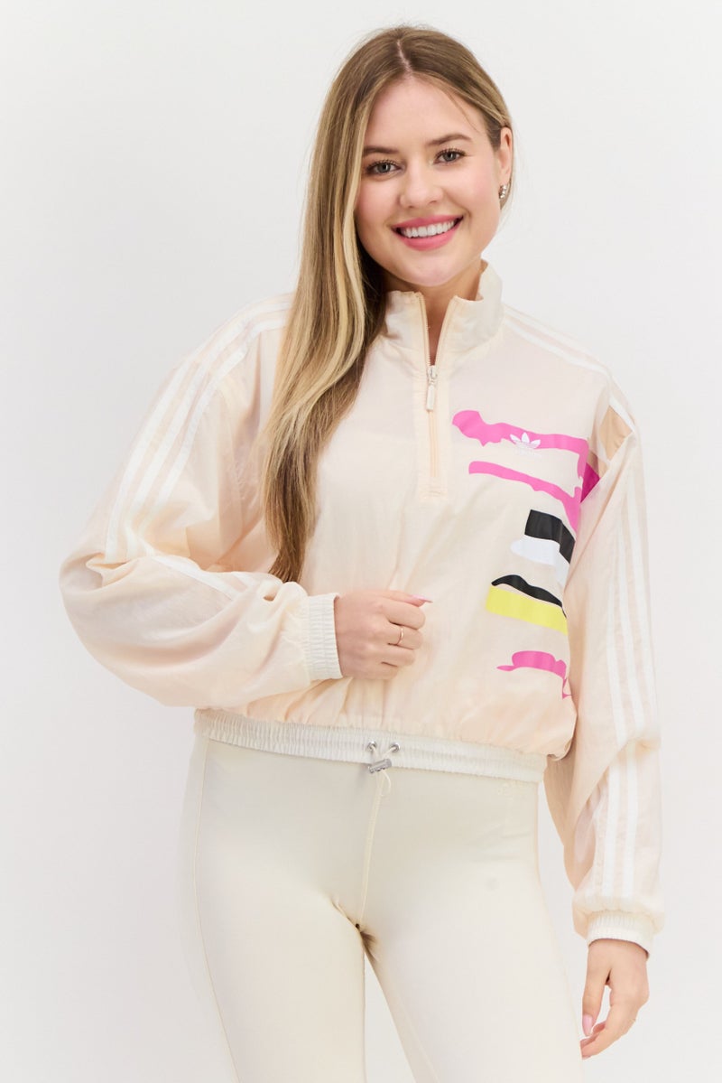 adidas Originals Women Sportswear Fit Training Jacket, Beige  - Image 1