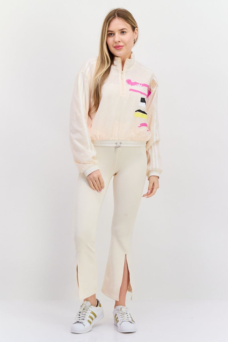 adidas Originals Women Sportswear Fit Training Jacket, Beige  - Image 4
