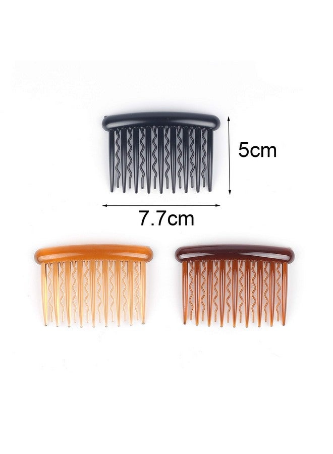 WBCBEC 18 Pieces Plastic Teeth Hair Combs Tortoise Side Comb Hair Accessories for Fine Hair - Image 2