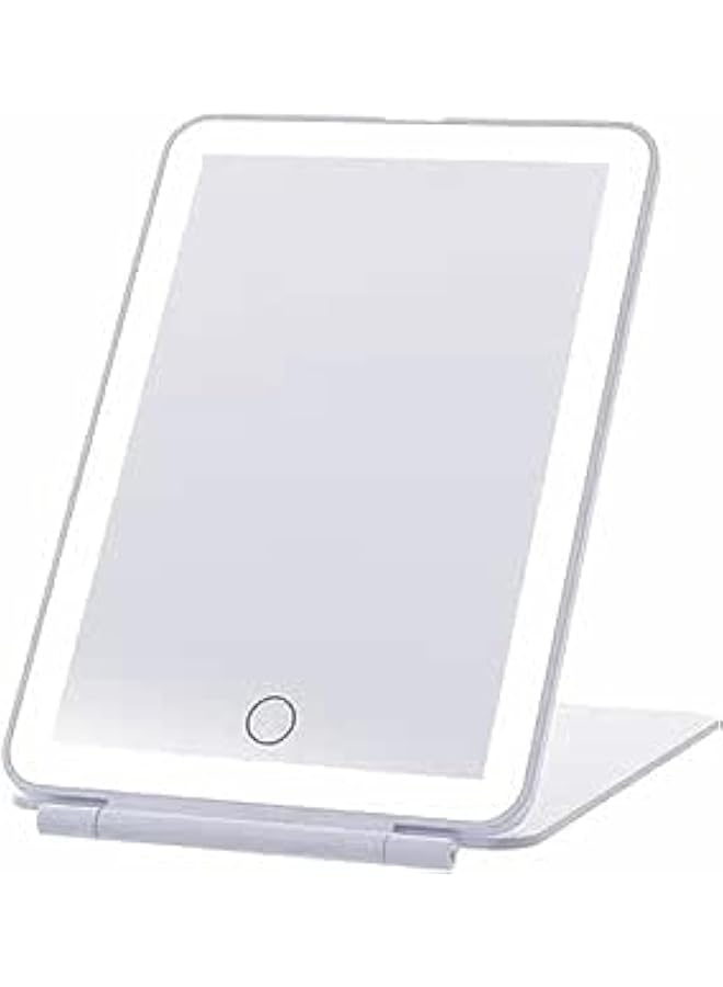 erorex Travel Makeup Vanity Mirror With Led Lights Portable Lighted Makeup Beauty Mirror 3 Color Changeable Lighting 360 Degree Foldable Vanity Mirror With Lights Rectangular