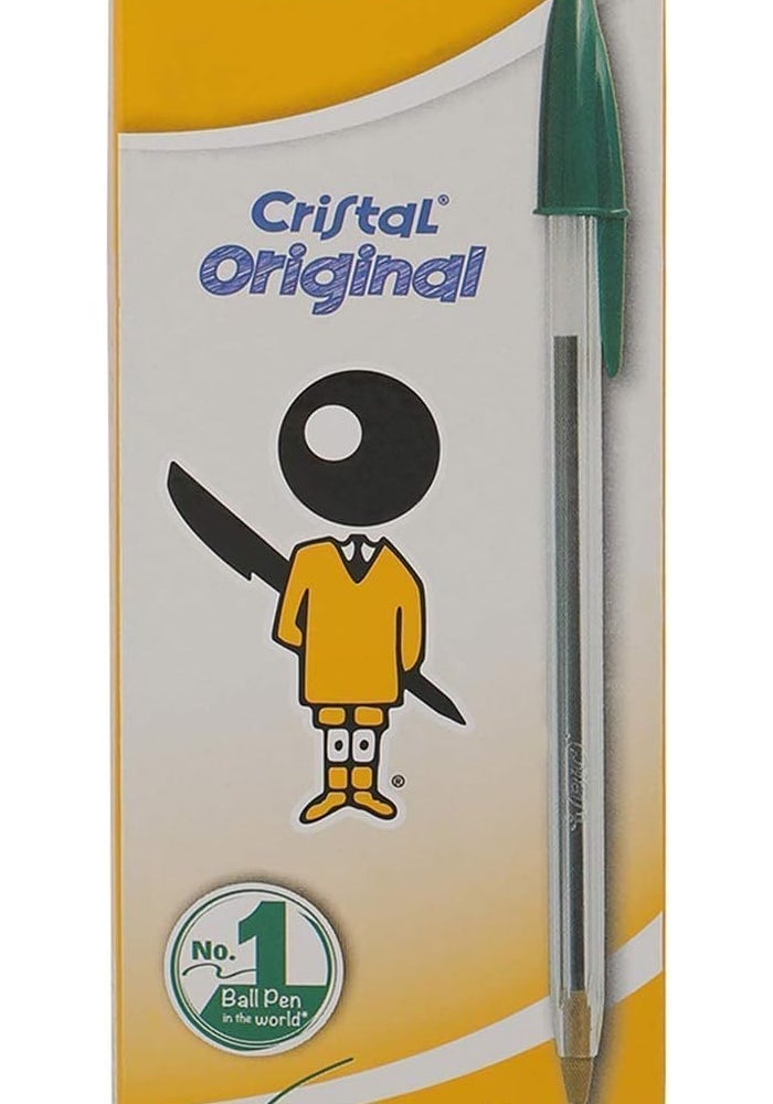 BIC Cristal Original Ball Point Pen Set - 10 Pieces, Green - Image 2