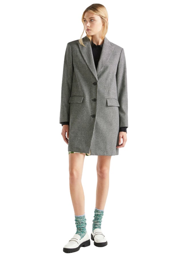 Benetton LIGHTWEIGHT HOUNDSTOOTH COAT  - Image 1