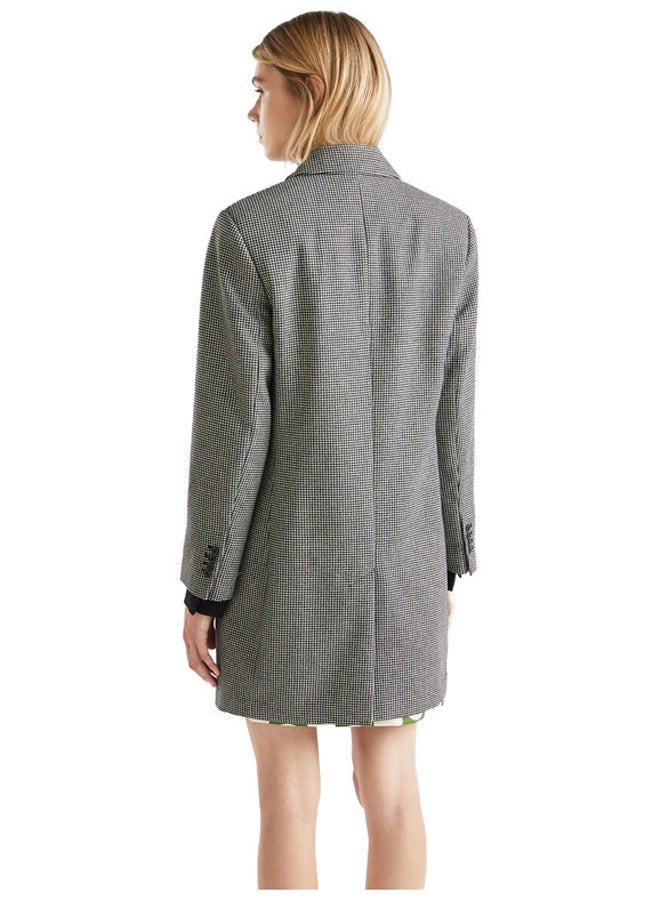 Benetton LIGHTWEIGHT HOUNDSTOOTH COAT  - Image 3