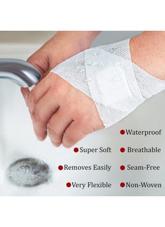 HEALQU HEALQU Retention Tape Non Woven Adhesive Breathable Wear Resistent Fabric Easy Release Backing with Grid (2x11)  - Image 2