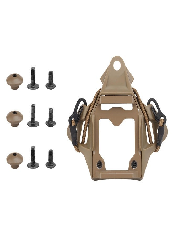 AOUTACC Upgraded Tactical Helmet NVG Mounting Shroud Zinc Alloy and Plastic Sports Camera Mount Base, Lightweight Multifunctional Equipment Adapter Base for All Fast Helmets-Tan (T2) - Image 1