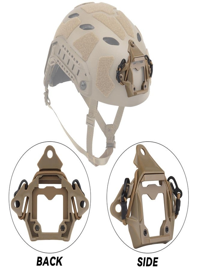 AOUTACC Upgraded Tactical Helmet NVG Mounting Shroud Zinc Alloy and Plastic Sports Camera Mount Base, Lightweight Multifunctional Equipment Adapter Base for All Fast Helmets-Tan (T2) - Image 5