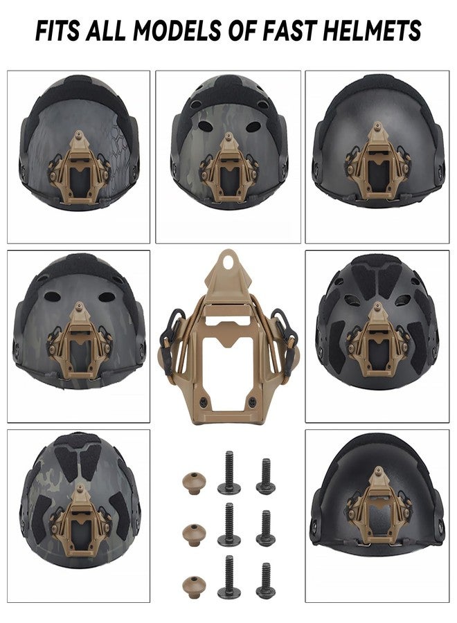 AOUTACC Upgraded Tactical Helmet NVG Mounting Shroud Zinc Alloy and Plastic Sports Camera Mount Base, Lightweight Multifunctional Equipment Adapter Base for All Fast Helmets-Tan (T2) - Image 4