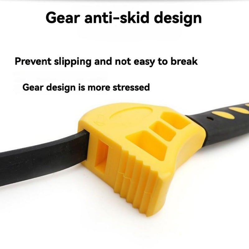 EMSTAR 2PCS Strap Wrench Set, Adjustable Rubber Strap Wrench Upgrade 25" & 20" Non-Slip Reinforced Rubber Belt, Jar Opener for Weak Hands,Shower Head, Oil Filter, Water Filter, Plumbing - Image 3
