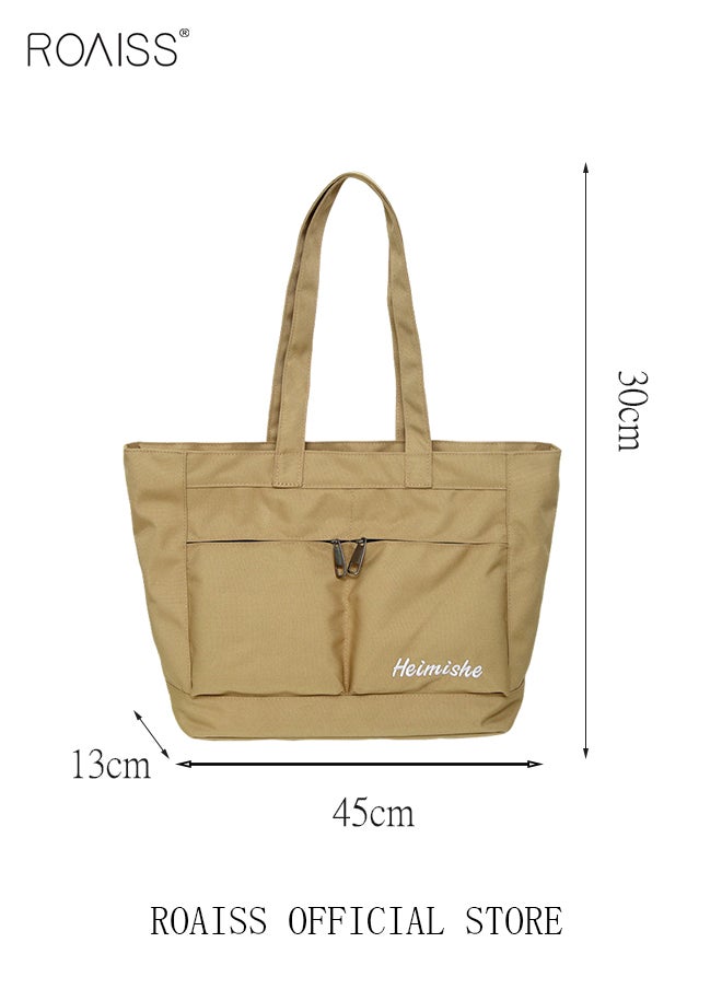 Large Capacity Shoulder Bag  Durable Macaron Color Scheme Smooth Zipper Solid Color Tote Bag - pzsku/ZE5620E95D911C3EEA246Z/45/_/1715669812/36e6e370-403e-4863-955d-aaf8e28aa0ae