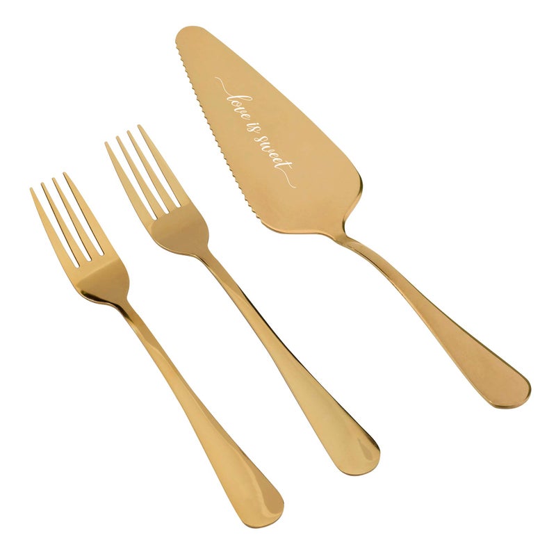 Lillian Rose Wedding Gold Cake Server Set AZ290001
