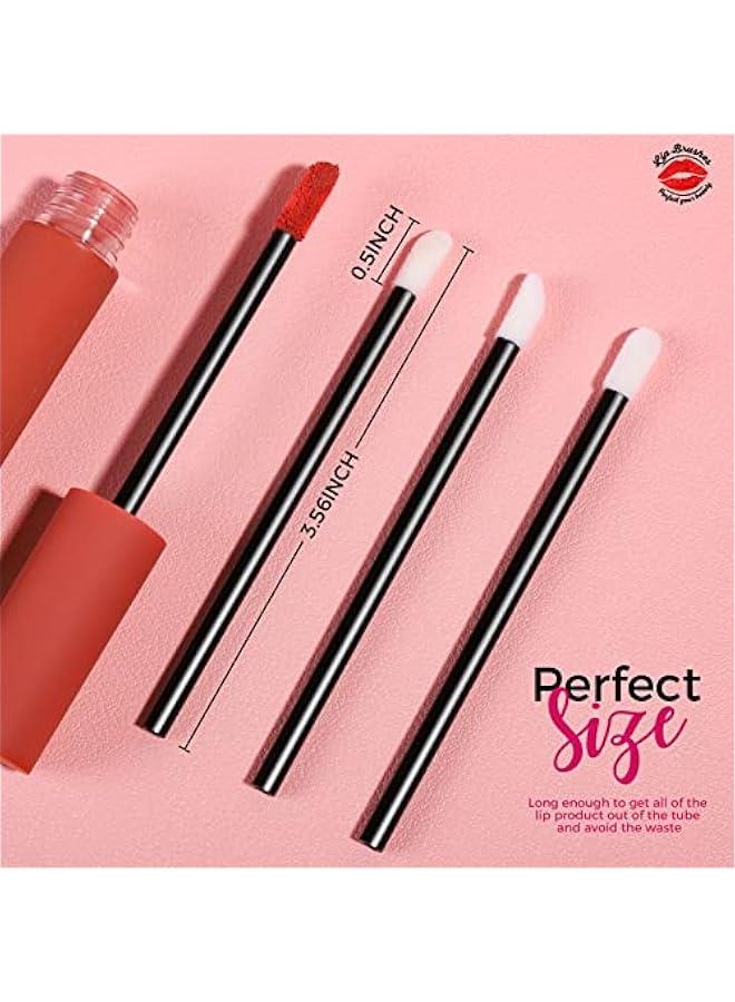 Arabest 600 Pcs Disposable Lip wands Lip Applicators Disposable, Lipstick Testers Wands Lint Free Applicators for Makeup Lip Brushes Wands Makeup Beauty Tool Black  - Image 2