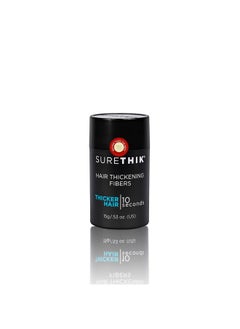 SureThik Hair Thickening Fibers - Natural - For Thicker Looking Hair - Hair Building Fibers- 15G (Black)  - Image 1