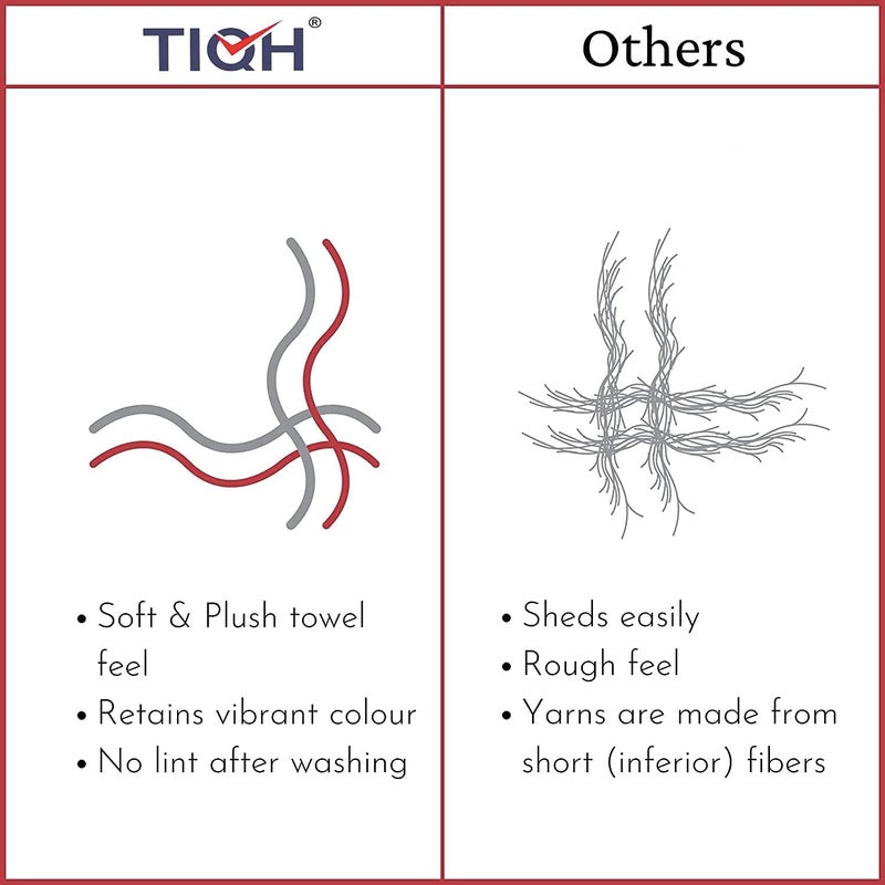 TIQH 100% Pure Cotton Highly Absorbent and Quick Dry Bath Towel - Image 3