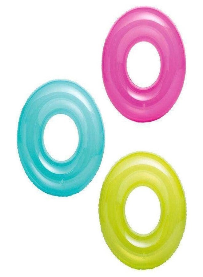 JAYI Pool Party Swimming Ring Swim Tube for Kids Swimming Learing Ring for Girls and Boys Swimming Tube Inflatable Swim Ring.(30 inch) (Ages 8 and UP) (Plain Tube) - Image 1