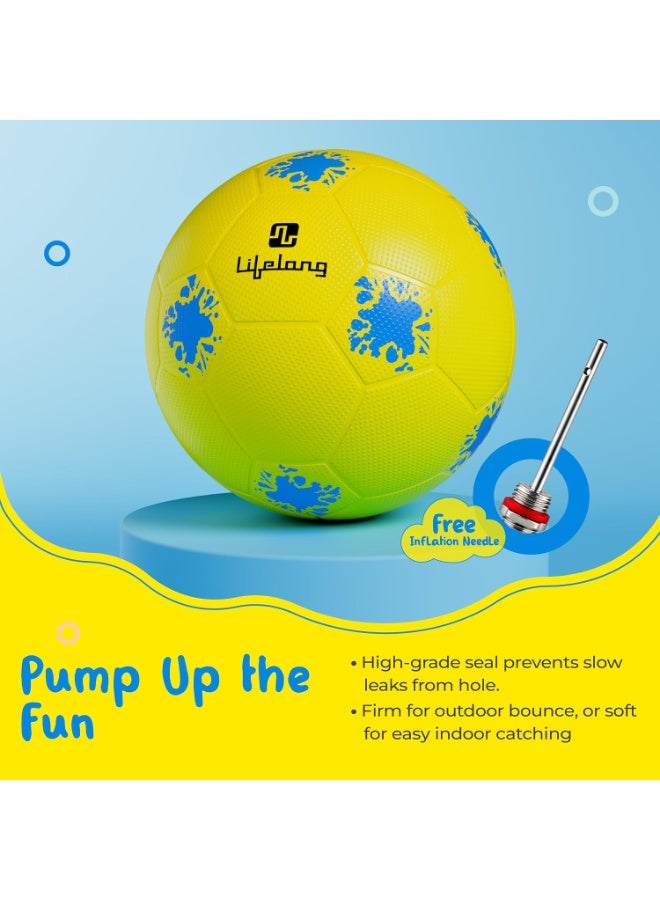 Lifelong Mini Football for Kids | Soft PVC Football | Lightweight Training Ball | Indoor & Outdoor Play | Beach, Pool & Playground Play | Yellow | 5.8 inches - Image 3