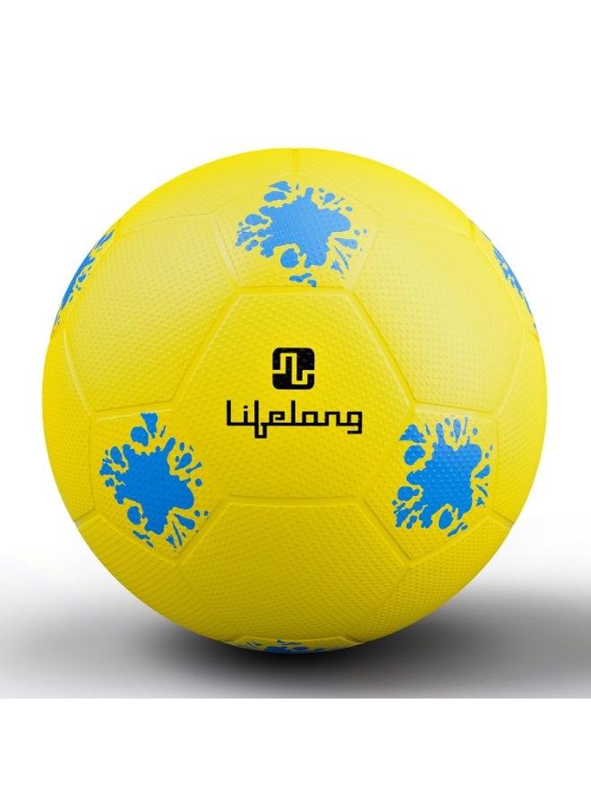 Lifelong Mini Football for Kids | Soft PVC Football | Lightweight Training Ball | Indoor & Outdoor Play | Beach, Pool & Playground Play | Yellow | 5.8 inches - Image 1