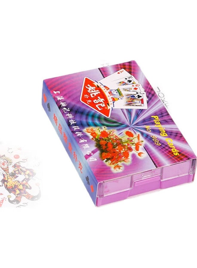 Yaoji Playing Cards, Durable Entertainment, Thickened Paper Cards, 989 Plastic Box, Guandan, Texas Hold'Em, Doudizhu, Whole Set, 8 Decks - Image 1