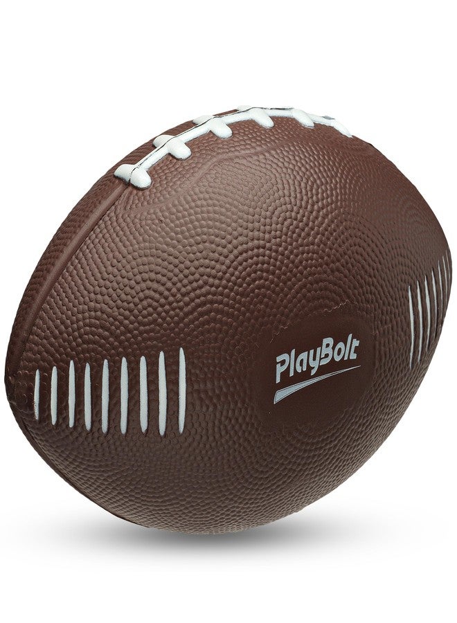 PlayBolt 7.25" Foam Football for Kids & Toddlers - Easy Grip Small Youth Football Toy - Soft Mini Football for Little Hands, Indoor & Outdoor Play Ball, Safe Sports Toy Gift for Boys & Girls - Brown - Image 1