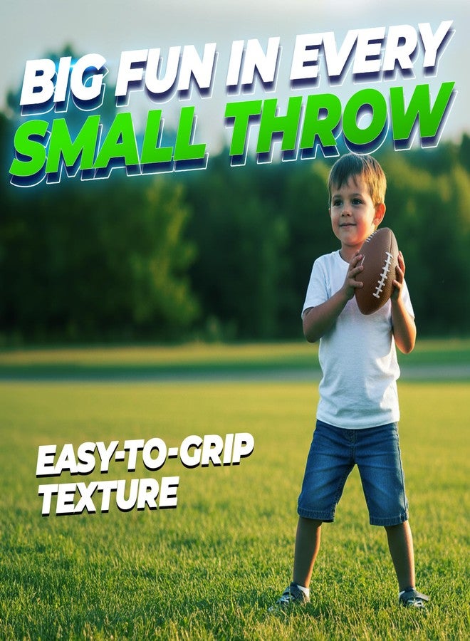 PlayBolt 7.25" Foam Football for Kids & Toddlers - Easy Grip Small Youth Football Toy - Soft Mini Football for Little Hands, Indoor & Outdoor Play Ball, Safe Sports Toy Gift for Boys & Girls - Brown - Image 3