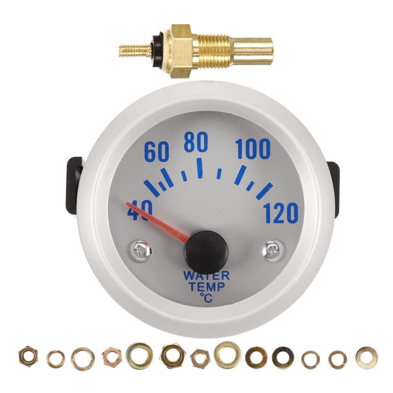 Mechanical Water Temperature Gauge 12v with Glass and White LED Pointer for Car Truck Automotive Interior Accessories - Image 2