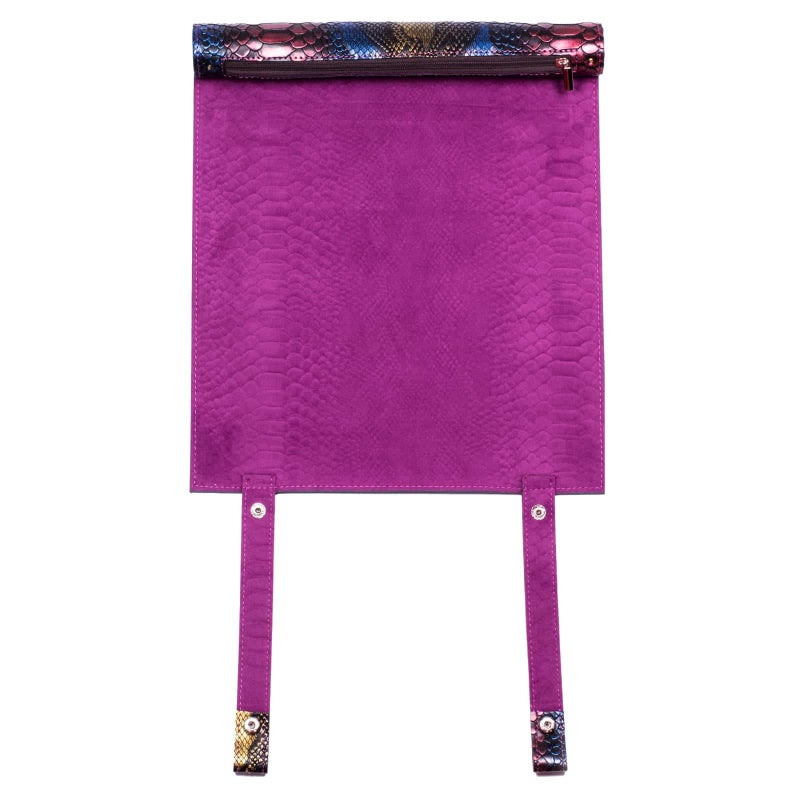 Cusdie 2 in 1 Dice Rolling Mat & Zippered Dice Holder DIce Tray- Compatible with DND Polyhedral Dice (Colorful Dragon Scale) - Image 3