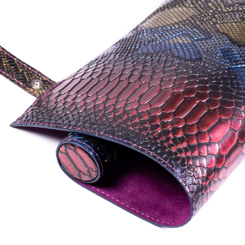 Cusdie 2 in 1 Dice Rolling Mat & Zippered Dice Holder DIce Tray- Compatible with DND Polyhedral Dice (Colorful Dragon Scale) - Image 5