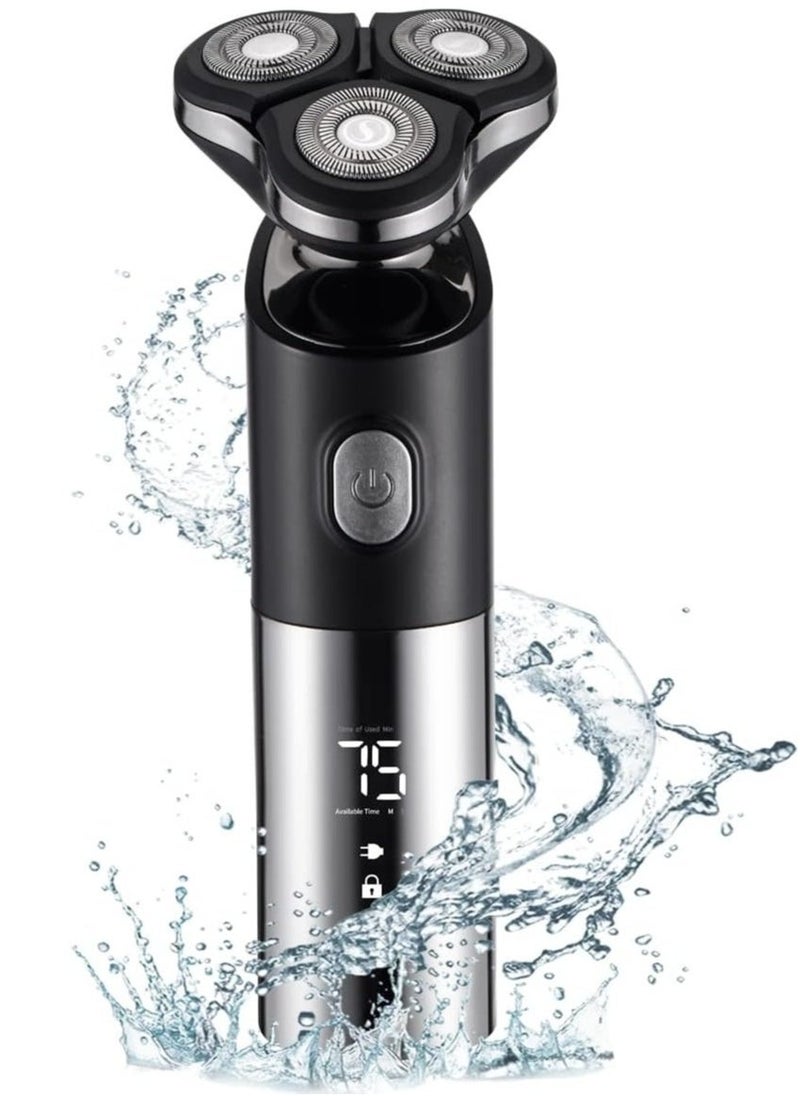 Denx Electric Razor For Men Rechargeable Portable Shaver Rotary With Usb Cordless Face Shaver Grooming Kit For Shaving Dx1368 - Image 1