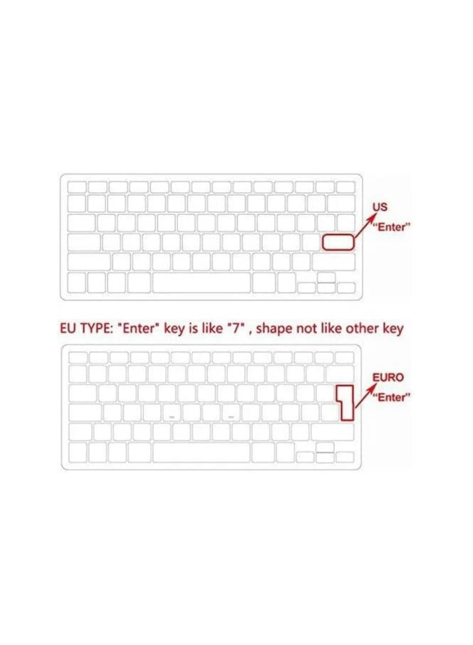 General 4-Piece Keyboard Film Compatible with Huawei MateBook E 2023 12.6-inch DRR-W76 Silicone TPU Laptop Keyboard Protective Case Skin Cover for Matebook E 2023  - Image 3