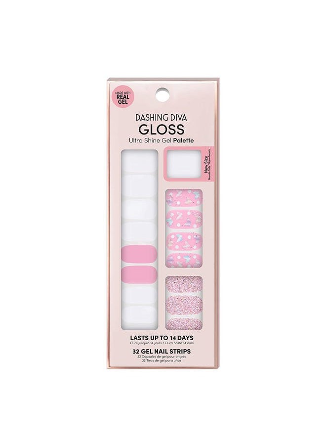 DASHING DIVA Ultra Shine Gel Nail Strips Frillseeker 32 Strips 