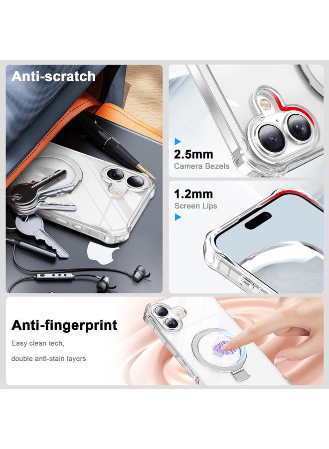 اس-توب جراب هاتف iPhone 16 Plus مزود بحامل MagSafe شفاف وموجة - Image 4