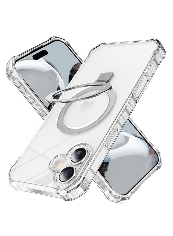 اس-توب جراب هاتف iPhone 16 Plus مزود بحامل MagSafe شفاف وموجة - Image 1