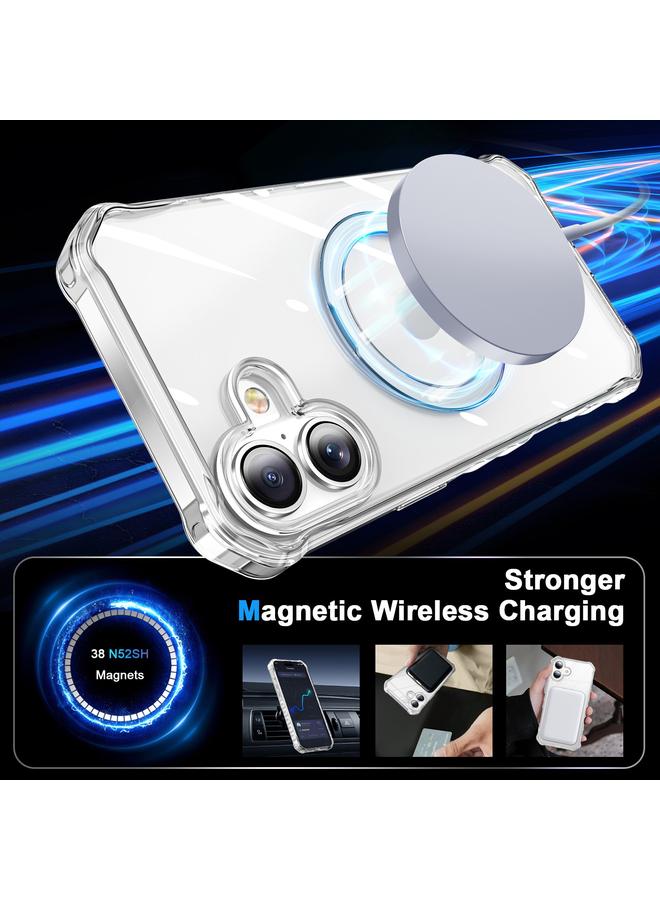 اس-توب جراب هاتف iPhone 16 Plus مزود بحامل MagSafe شفاف وموجة - Image 2