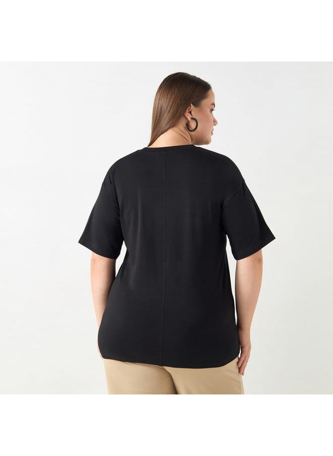 Ulla Popken Plus Size Ulla Popken Animal Print T-shirt  - Image 3
