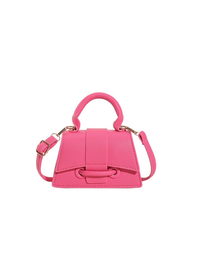 Niche Design Small Bag For Women 2023 Early Autumn Chain Messenger Bag Mini Western Style Shoulder Portable Small Square Bag-Color:Rose Red - Image 1