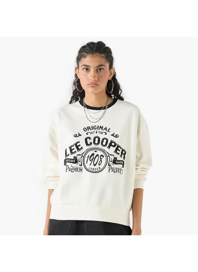 Lee Cooper Lee Cooper Printed Sweatshirt with Crew Neck and Long Sleeves