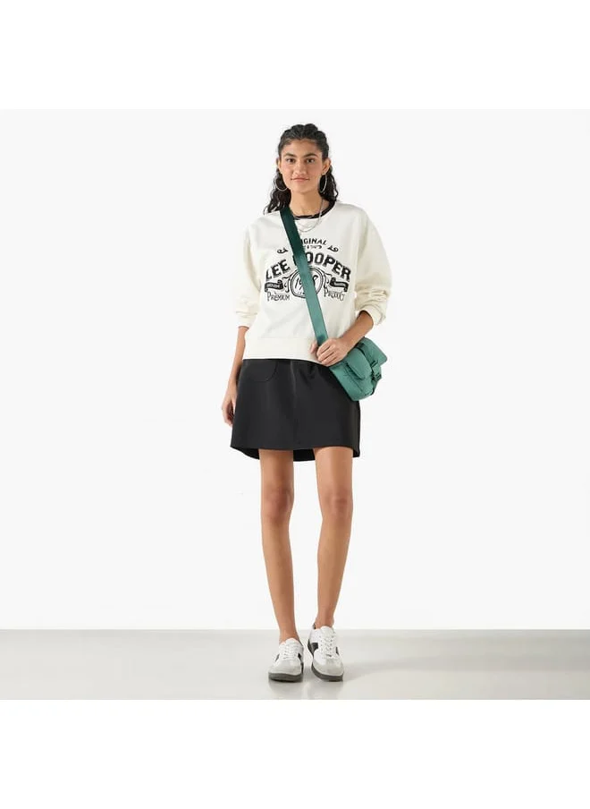 Lee Cooper Lee Cooper Printed Sweatshirt with Crew Neck and Long Sleeves