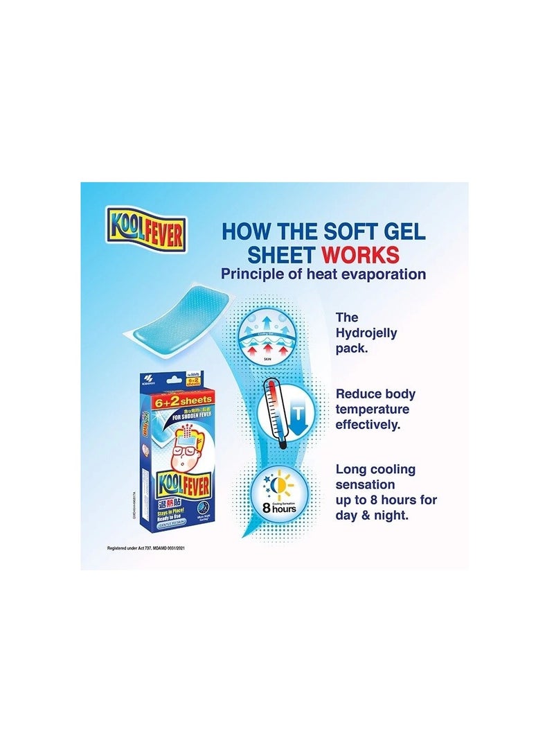 Koolfever Cooling Gel Sheet - Adult (8's) - Image 3