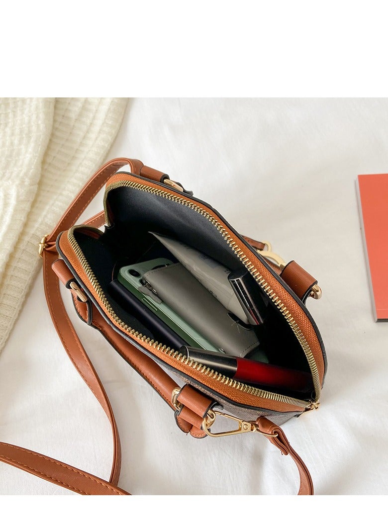 MK New Women's Fashion Texture MK Letter Medium Capacity Handbag Shoulder Bag - Image 2
