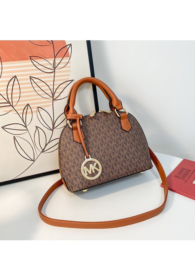 MK New Women's Fashion Texture MK Letter Medium Capacity Handbag Shoulder Bag - Image 3