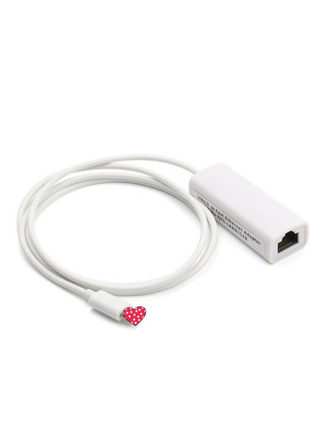 Applicable To Type-c To RJ45 100 M Network Card OTG Adapter Cable USB-C Notebook To Network Card Ethernet-Color:1 M Network Card-ABS Shell - Image 1