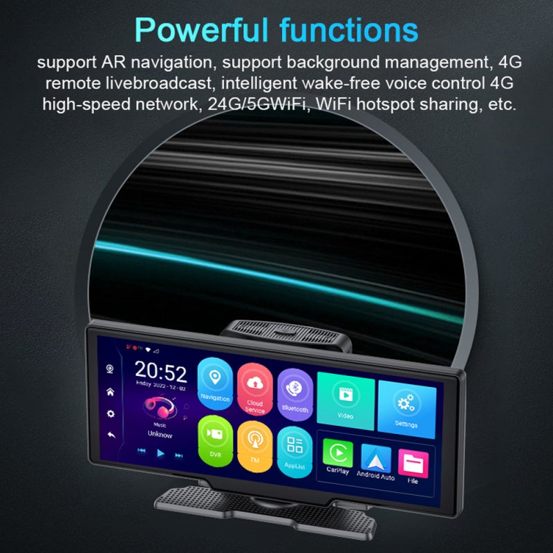 Multi-language Dual Lens Car Video Recorder Auto Dash Cam Car Camera Recorder Night Viewing 10.26in DVR 170 Degree Wide Angle Car Global Positioning System Navigation Camcorder - Image 3