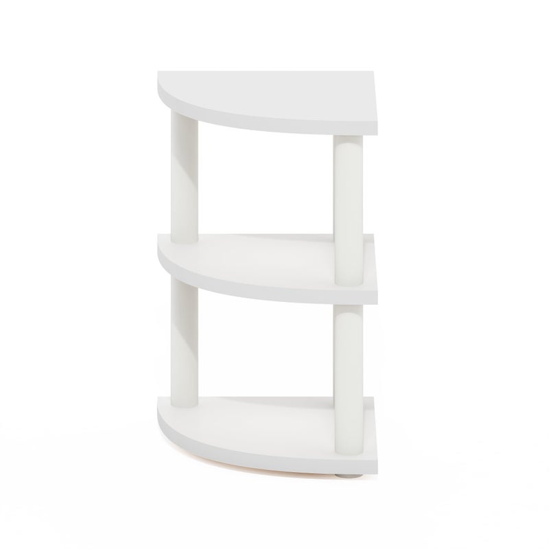 Furinno Turn-N-Tube Kitchen Countertop Organizer, 3-Tier Corner Countertop Organizer Shelf, Corner Shelf, for Kitchen, Pantry, Organizers and Storage, White - Image 5