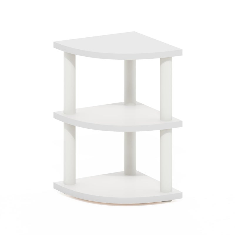 Furinno Turn-N-Tube Kitchen Countertop Organizer, 3-Tier Corner Countertop Organizer Shelf, Corner Shelf, for Kitchen, Pantry, Organizers and Storage, White - Image 4