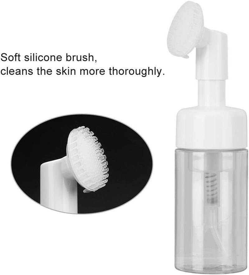 ويوبلز زجاجة فارغة، زجاجة رغوة محمولة، عبوة رغوة قابلة لإعادة التعبئة، زجاجة تخزين عينات، حجم سفر صغير، 100 مل (أبيض (رأس فرشاة)) - Image 1