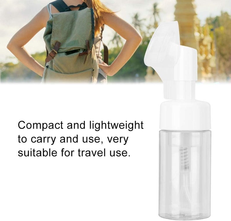 ويوبلز زجاجة فارغة، زجاجة رغوة محمولة، عبوة رغوة قابلة لإعادة التعبئة، زجاجة تخزين عينات، حجم سفر صغير، 100 مل (أبيض (رأس فرشاة)) - Image 3