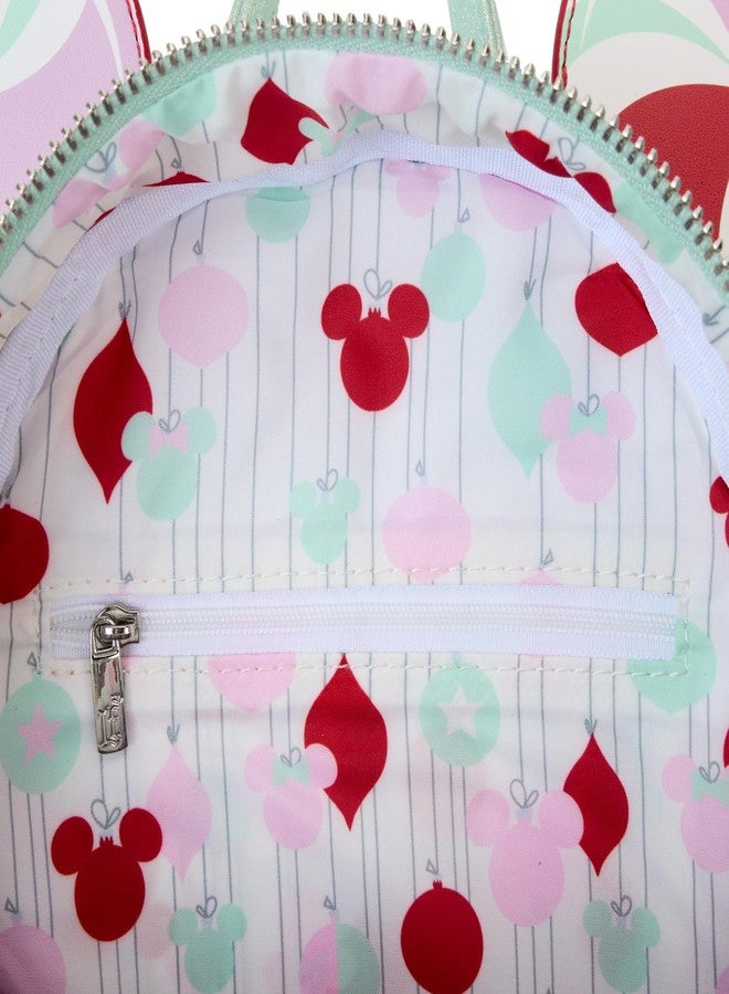 Loungefly Disney Minnie Holiday Peppermint Ornaments Mini Backpack - Image 4