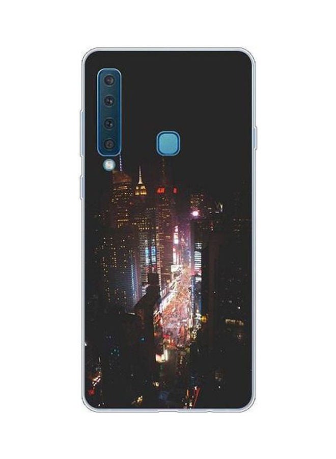 نيبمينينت غطاء حماية واق مقاوم للكسر بطبعة أضواء المدينة الصاخبة لهاتف سامسونج جالاكسي A9 2018 متعدد الألوان